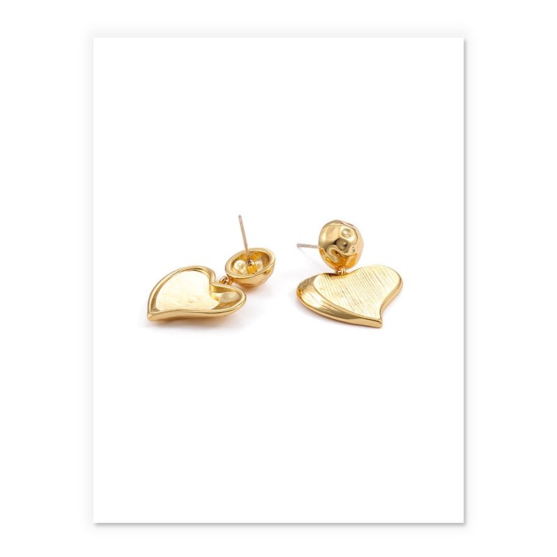 18K GOLD HEART ピアス✓SALE✓(18Kゴ–ルド)-